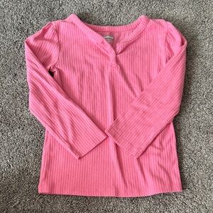 Garanimals Pink Ribbed Long Sleeve Top | Size 3T | Bundle Friendly